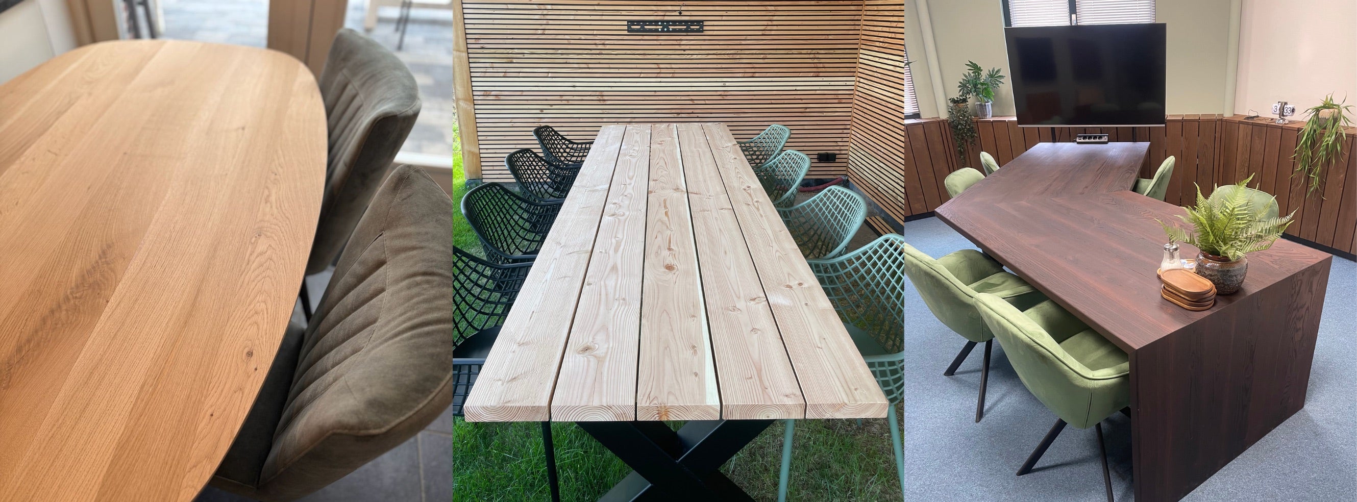Handgemaakte houten buitentafel van Daniels Tafels